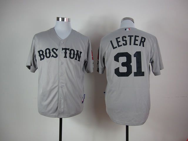Men Boston Red Sox #31 Lester Grey MLB Jerseys
